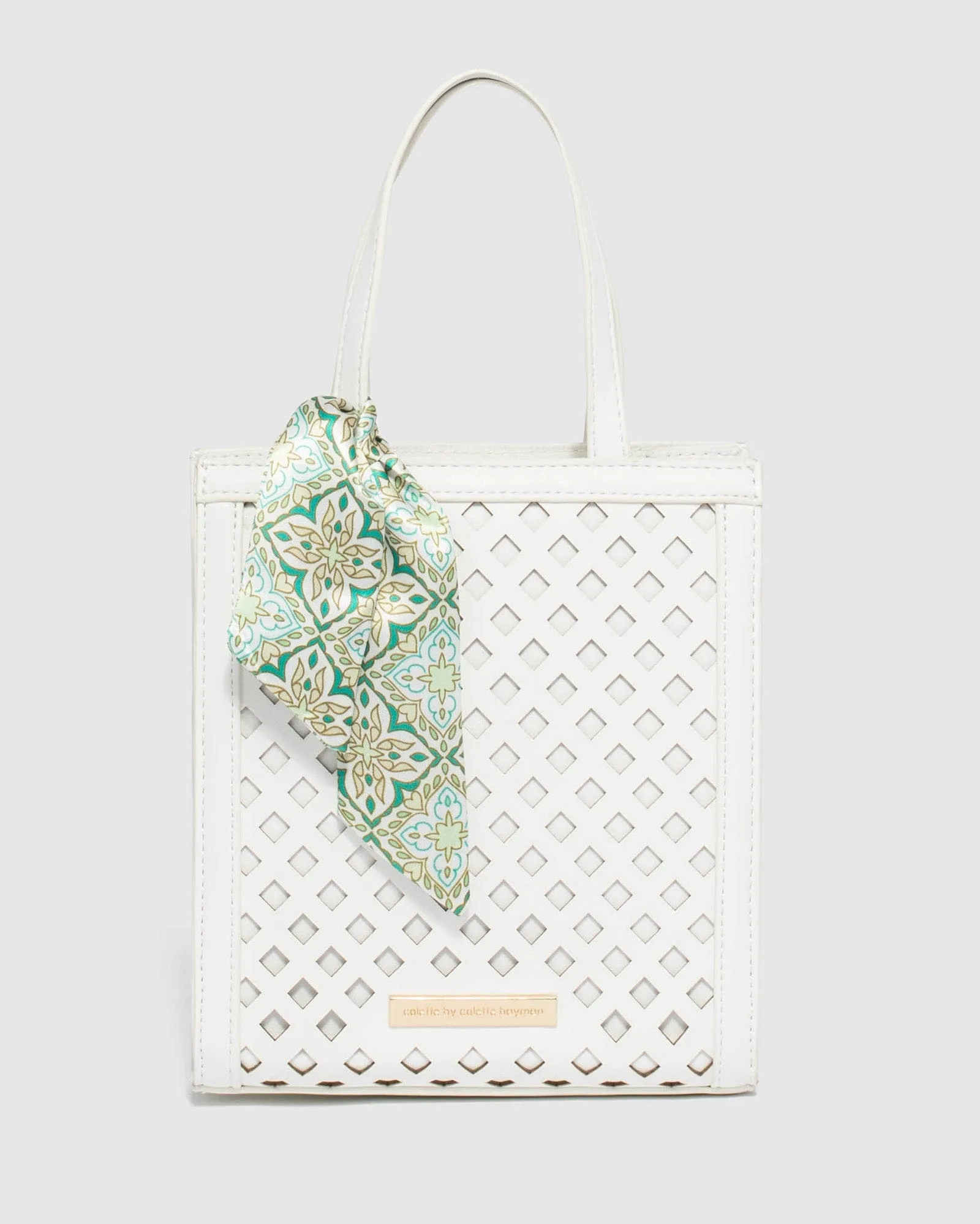 White Rosie Mini Tote Bag