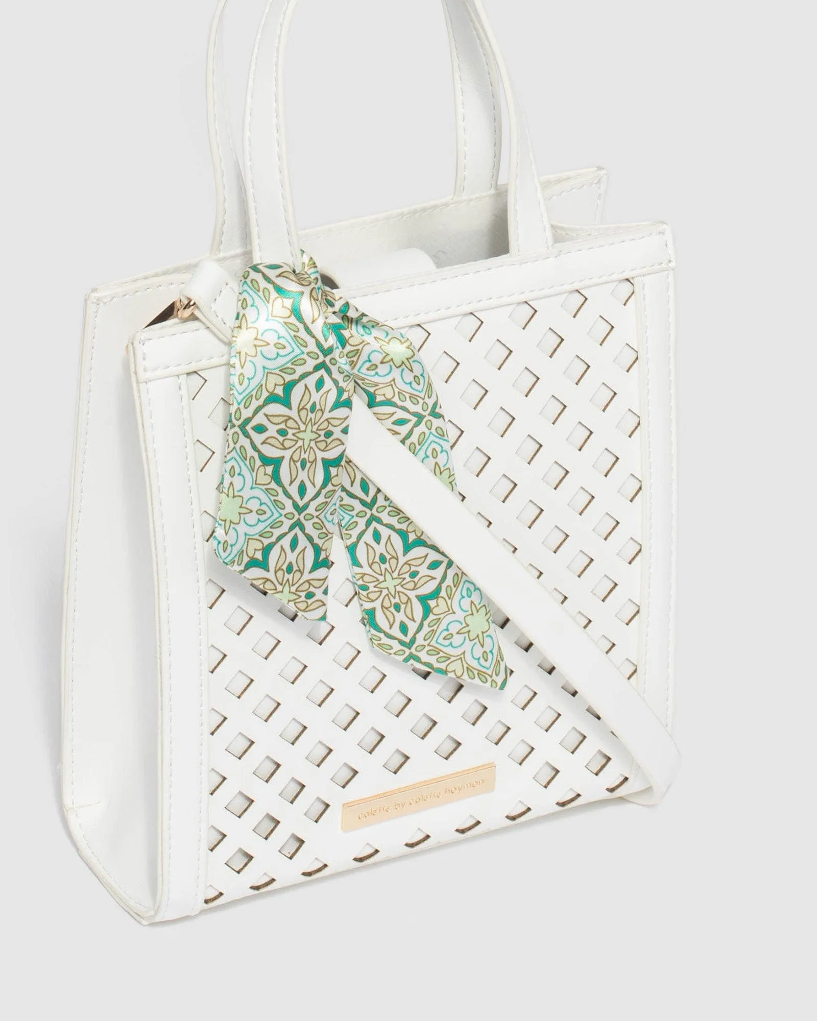 White Rosie Mini Tote Bag