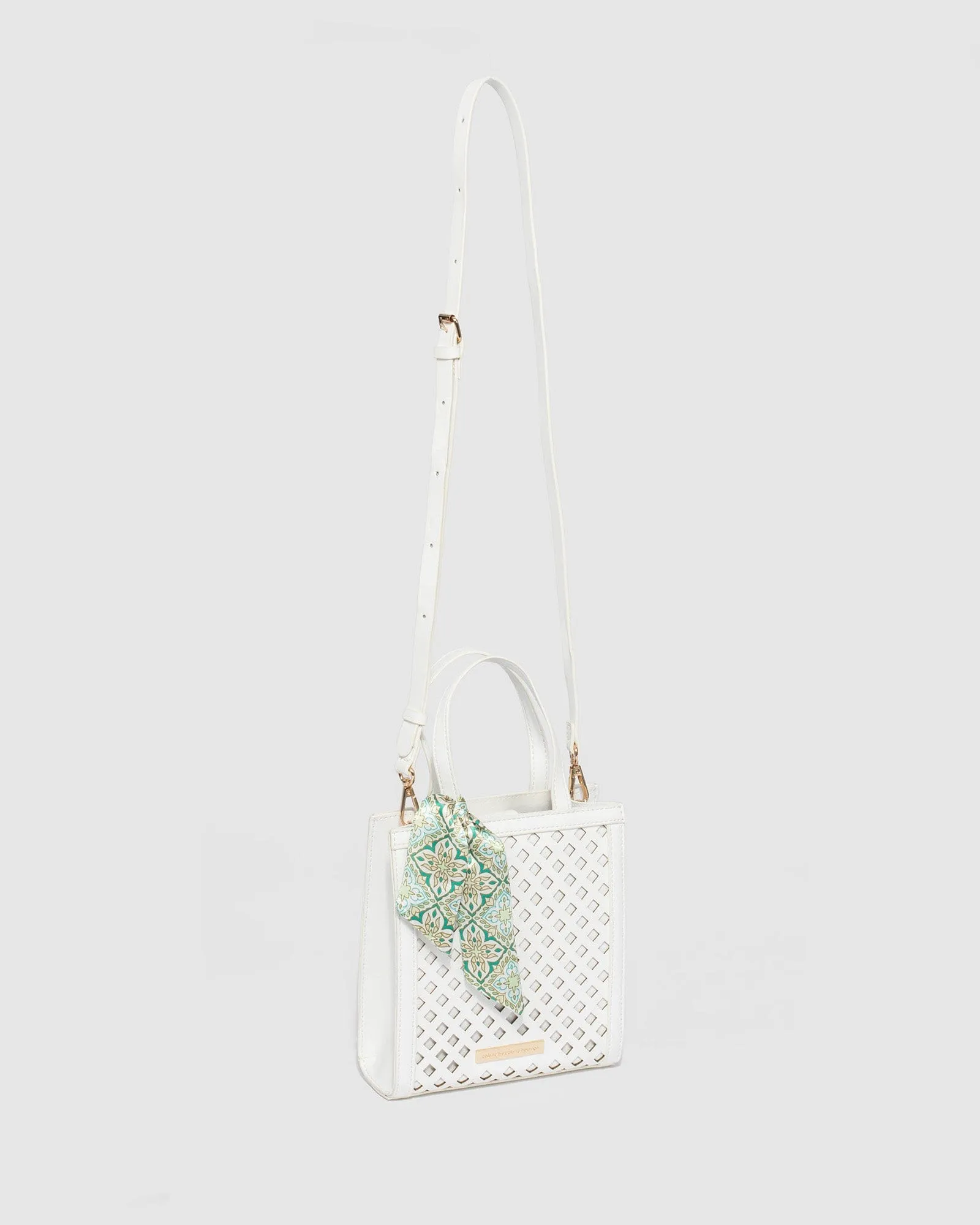 White Rosie Mini Tote Bag