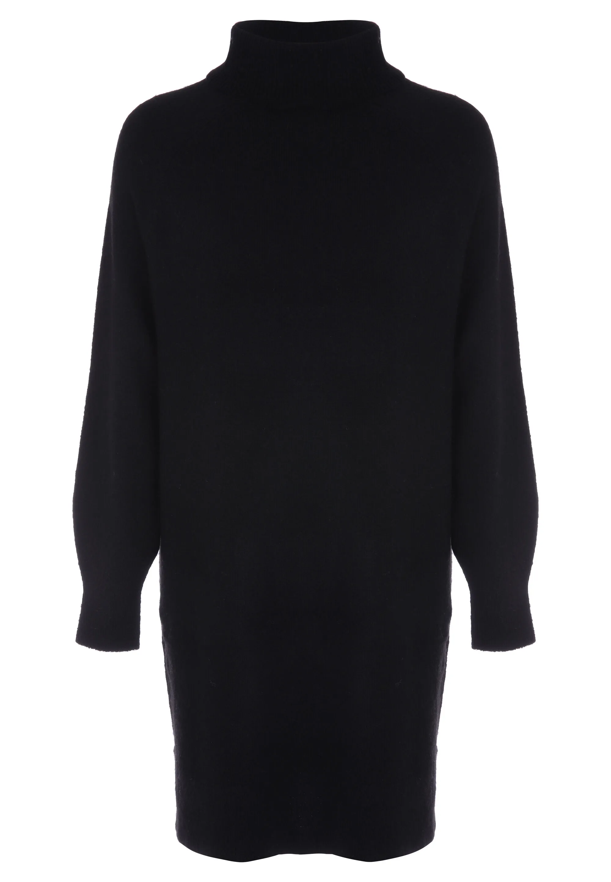 Womens Black Roll Neck Jumper Dress