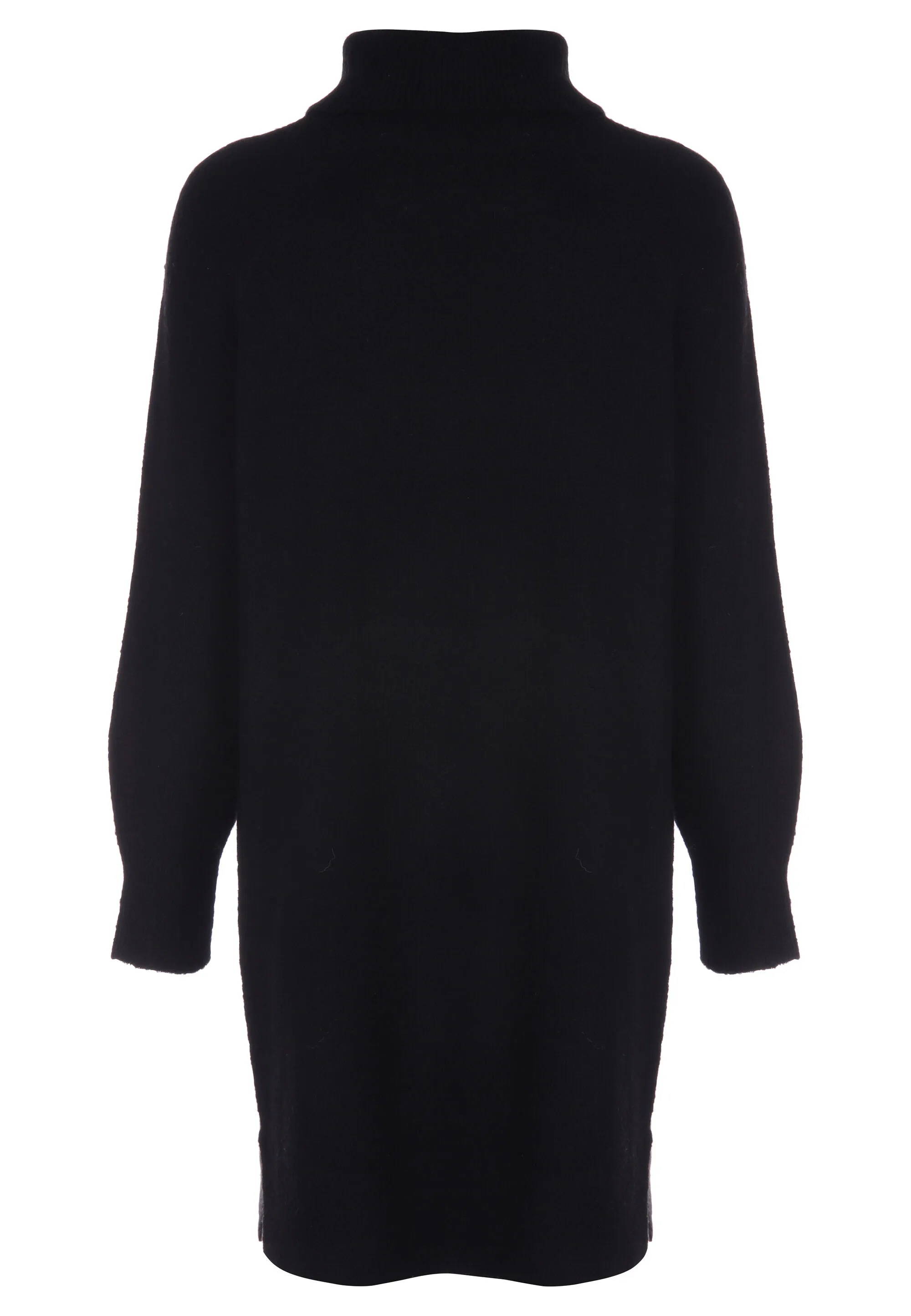 Womens Black Roll Neck Jumper Dress