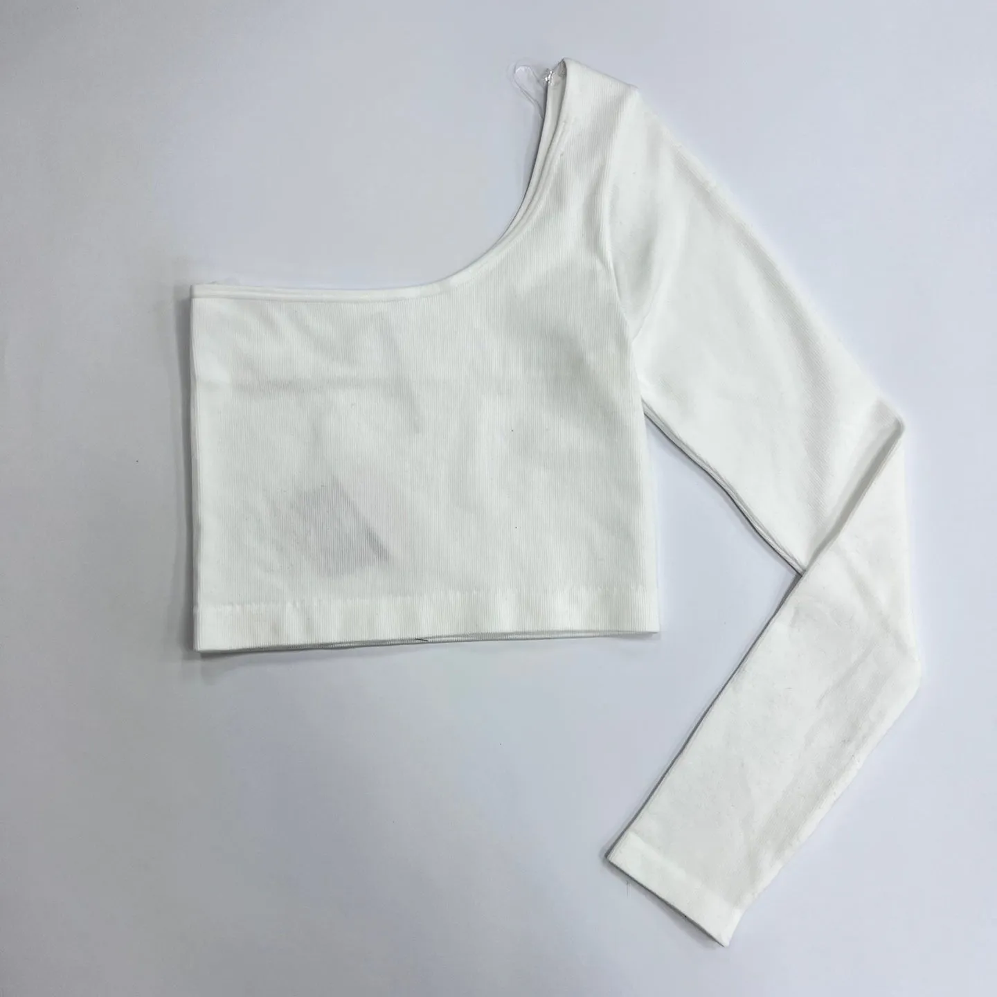 Women's Seamless One Shoulder Crop Top