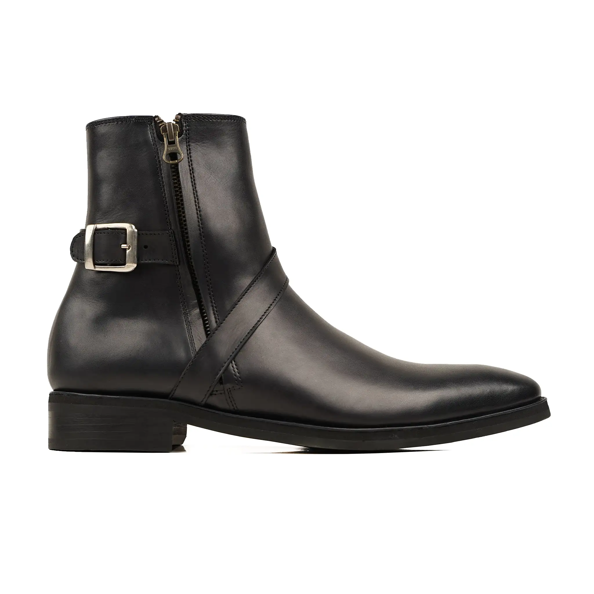 Xanthi - Men's Black Calf Leather Jodhpur Boot