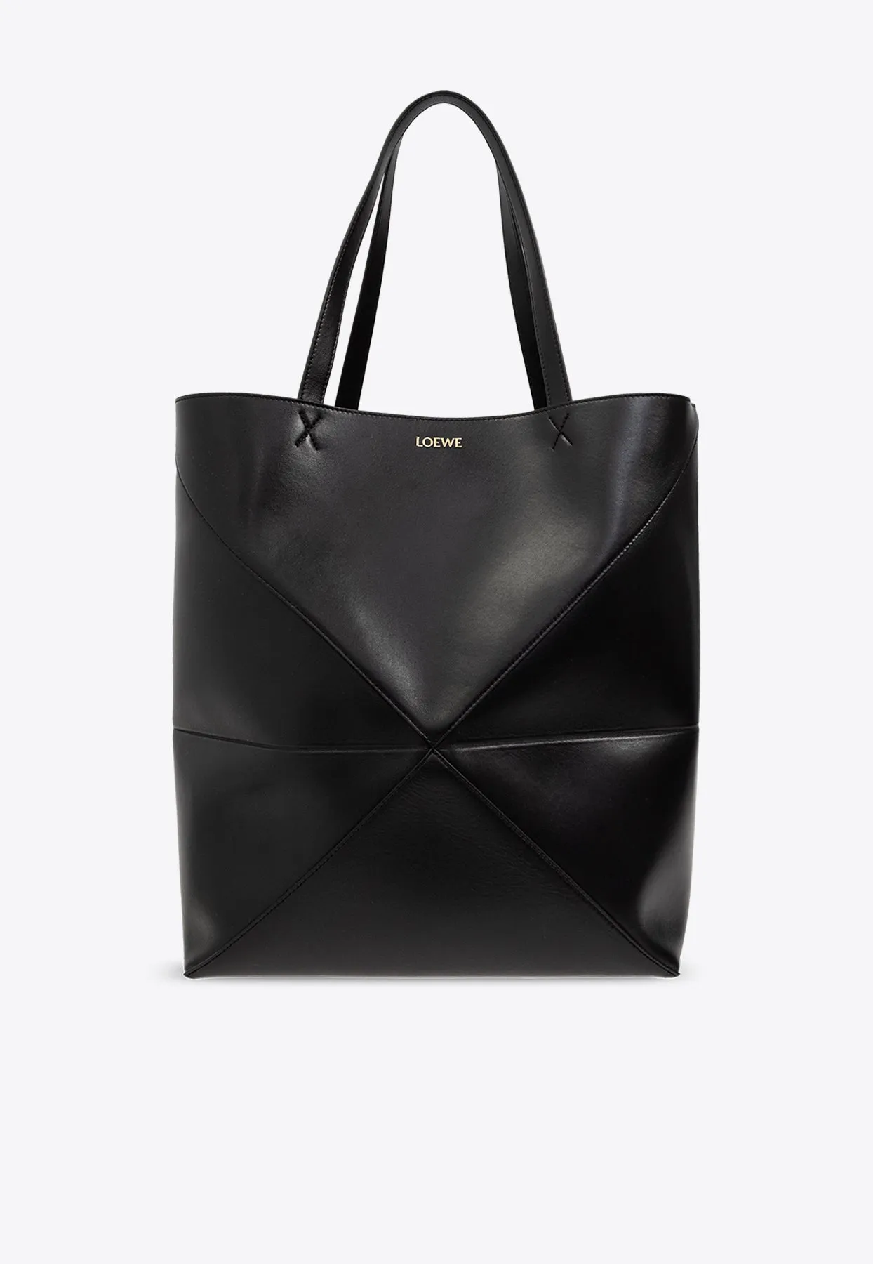 XL Puzzle Fold Leather Tote Bag