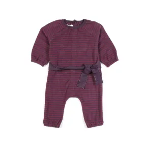 Zhoe & Tobiah Glitter Purple Romper For Baby Girl